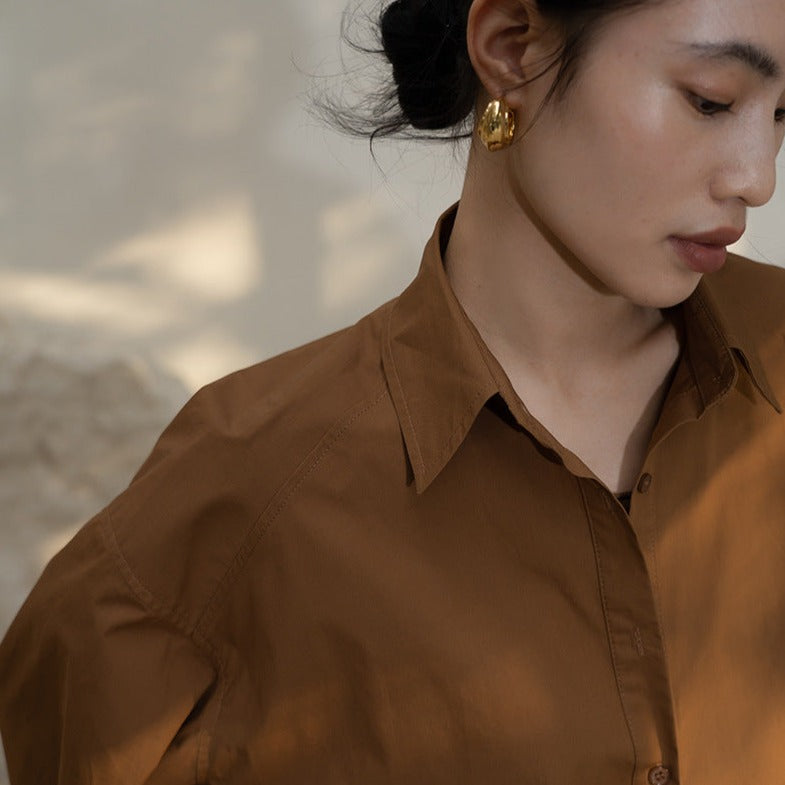 Boxy cotton shirt