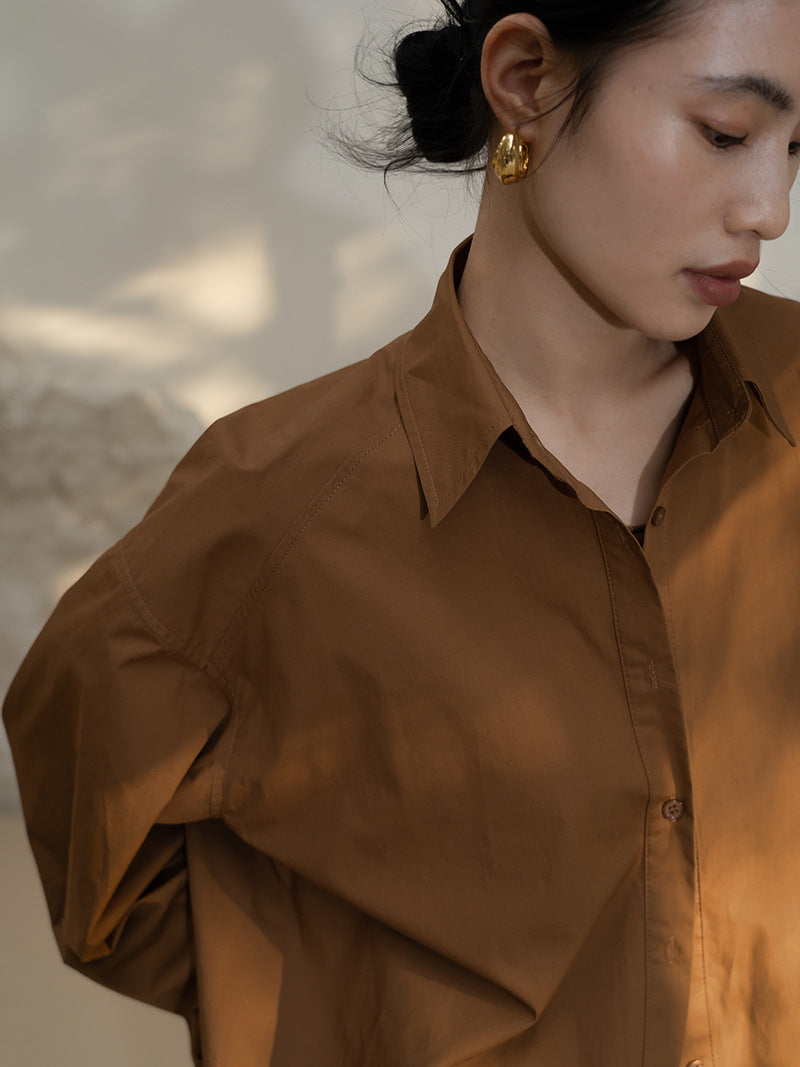 Boxy cotton shirt