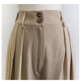 Pintuck wide trousers pants