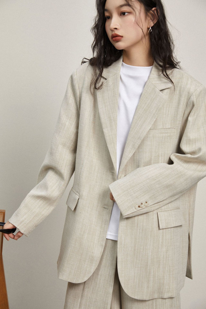 linen mixed jacket