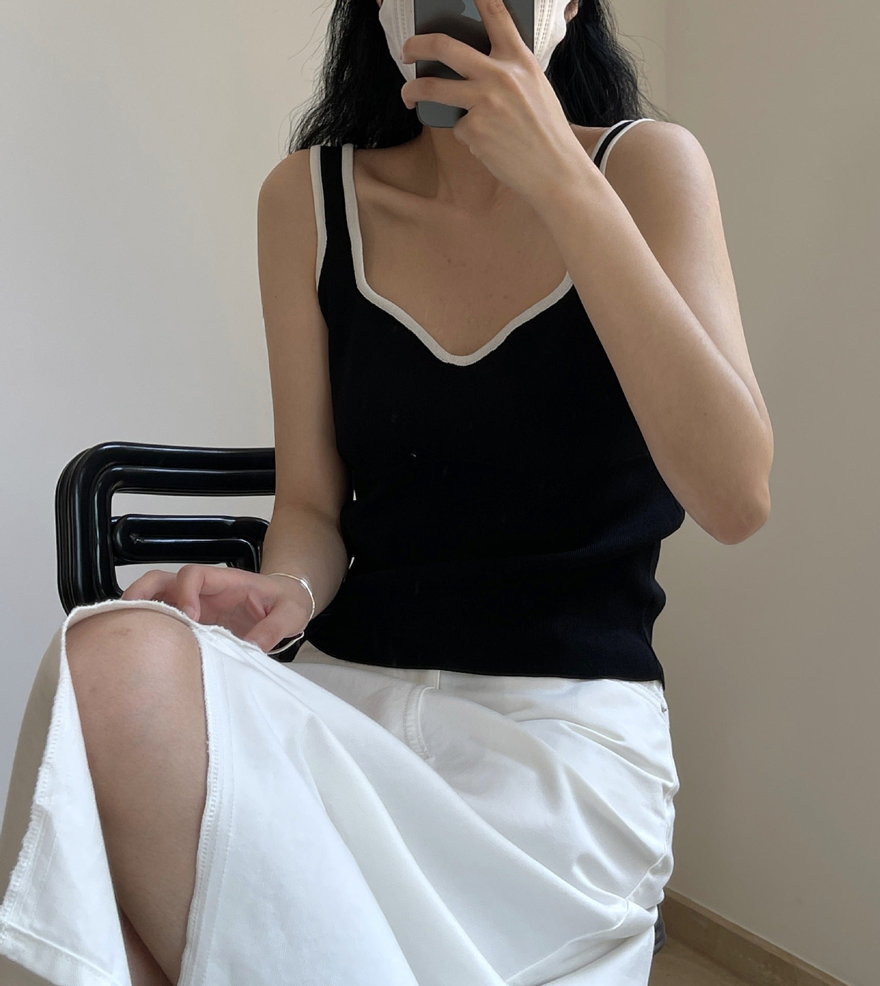 Black and white camisole