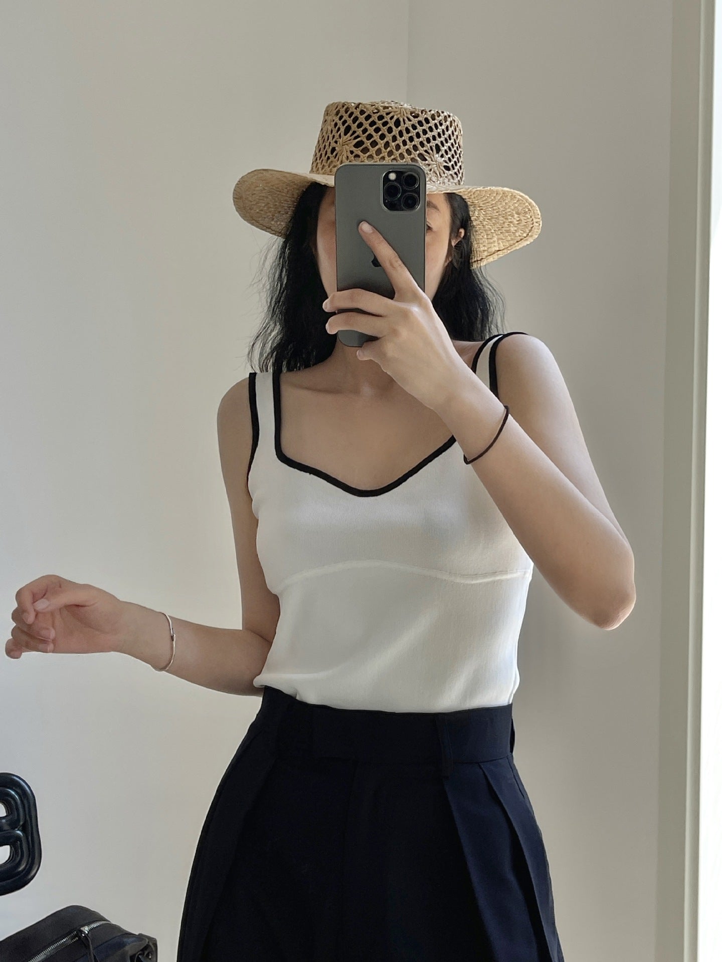 Black and white camisole