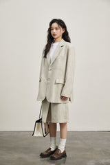 linen mixed jacket