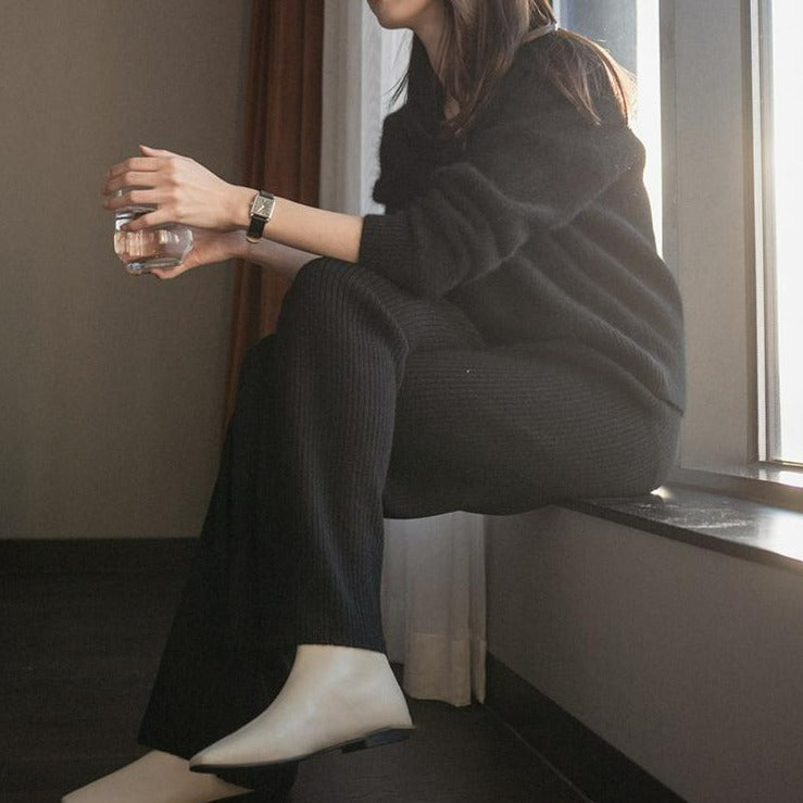 soft knit pants
