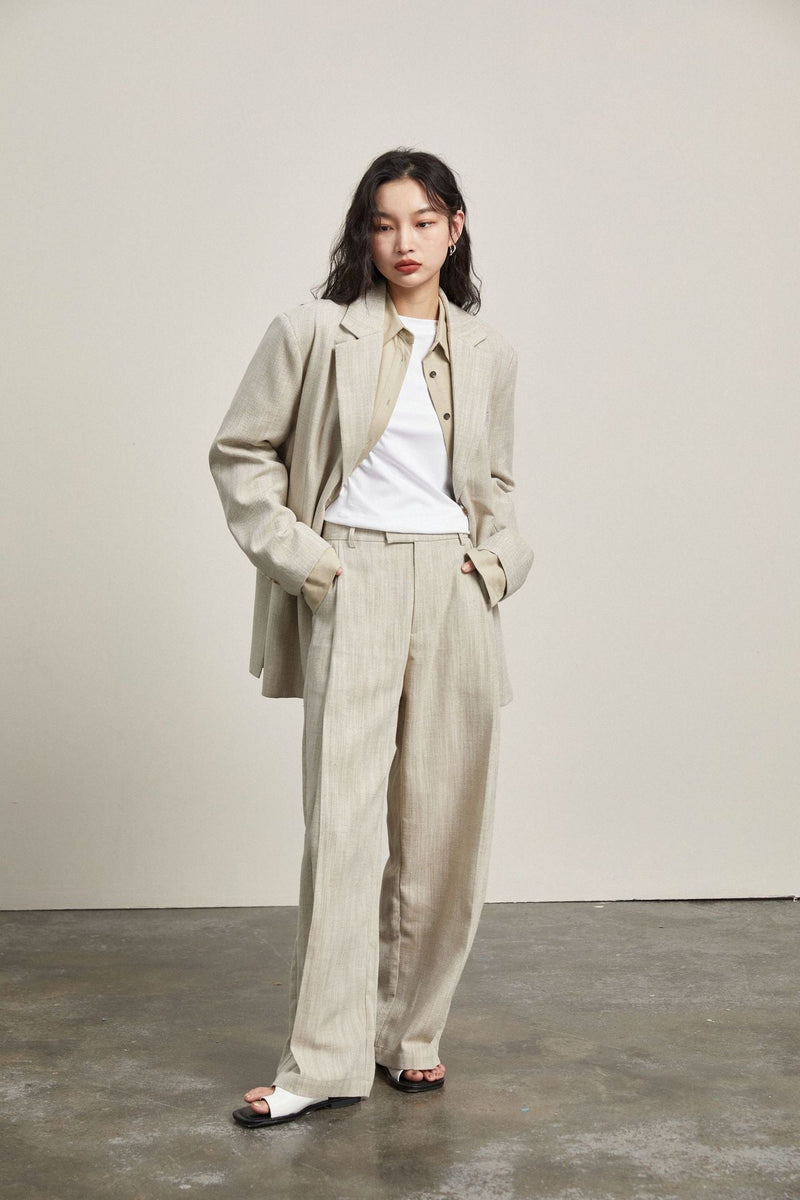 linen mixed pants