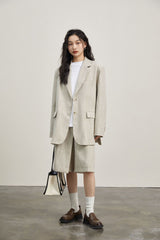 linen mixed jacket