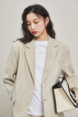 linen mixed jacket