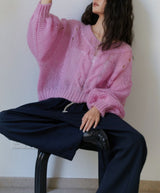 Loose wool mohair knit