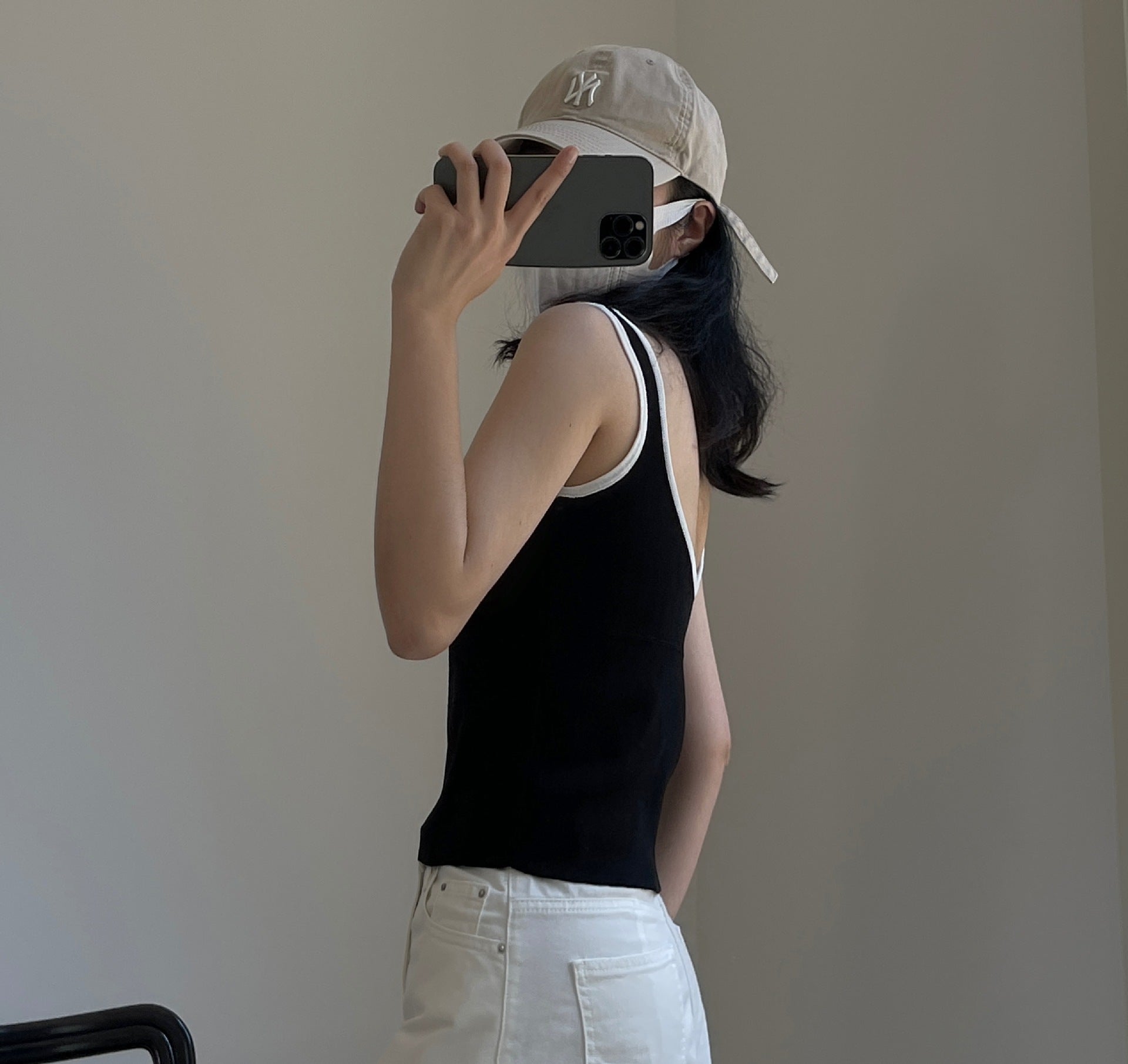 Black and white camisole