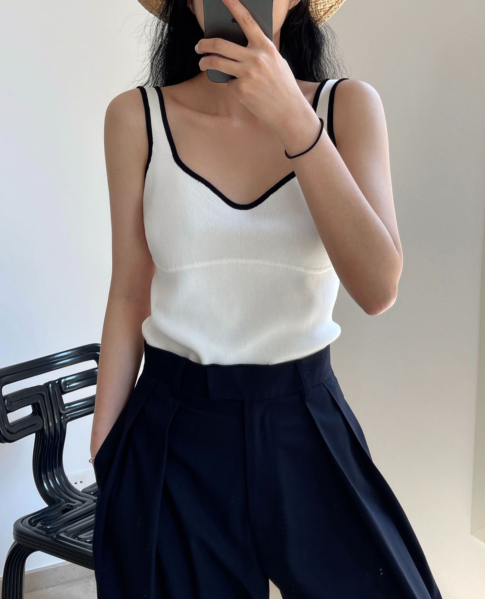 Black and white camisole