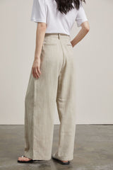 linen mixed pants