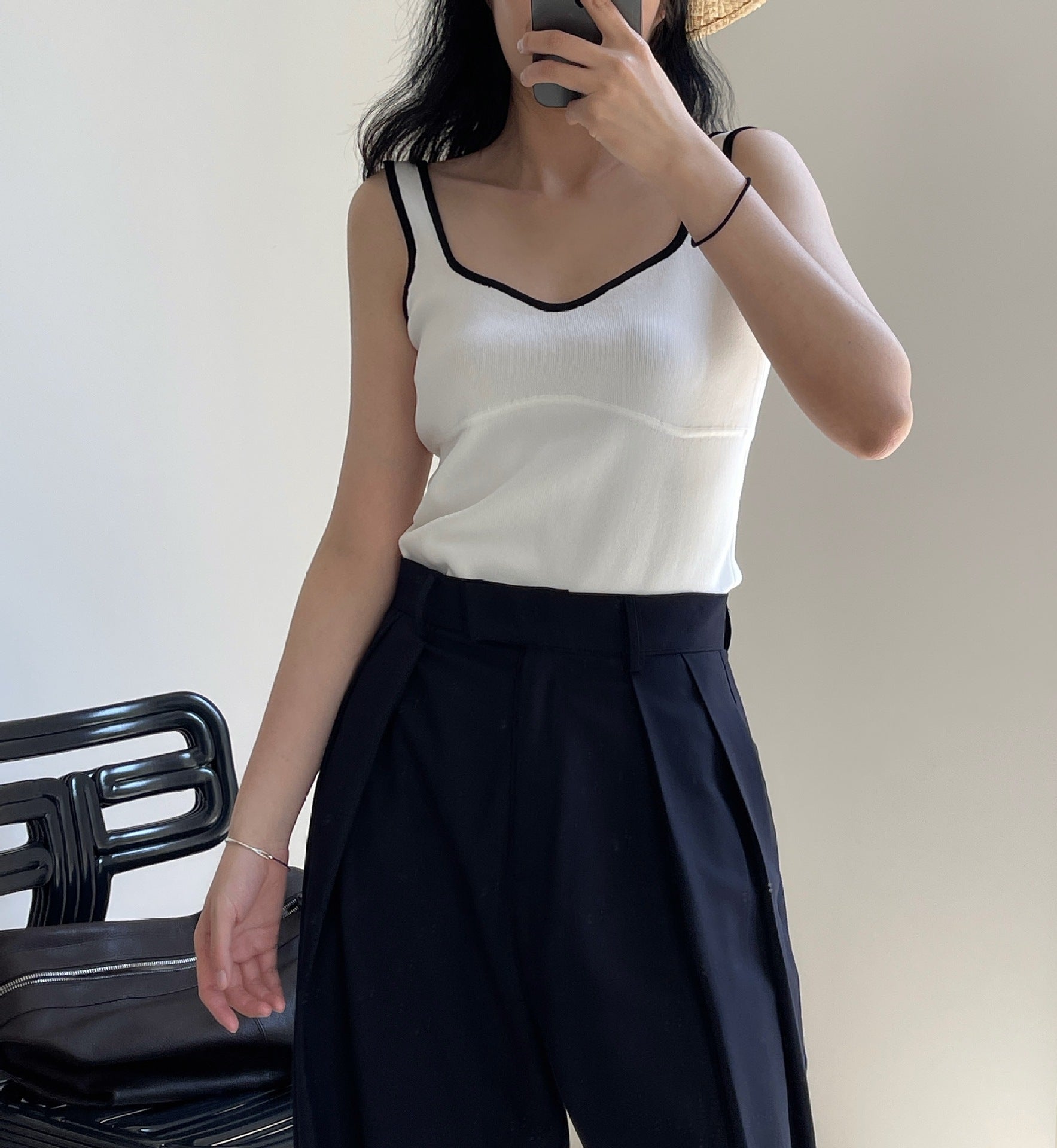 Black and white camisole