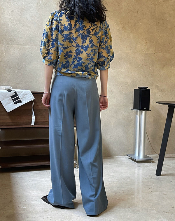 High waist tuck trousers