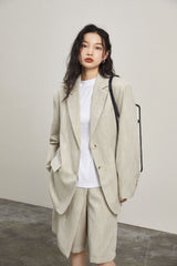 linen mixed jacket