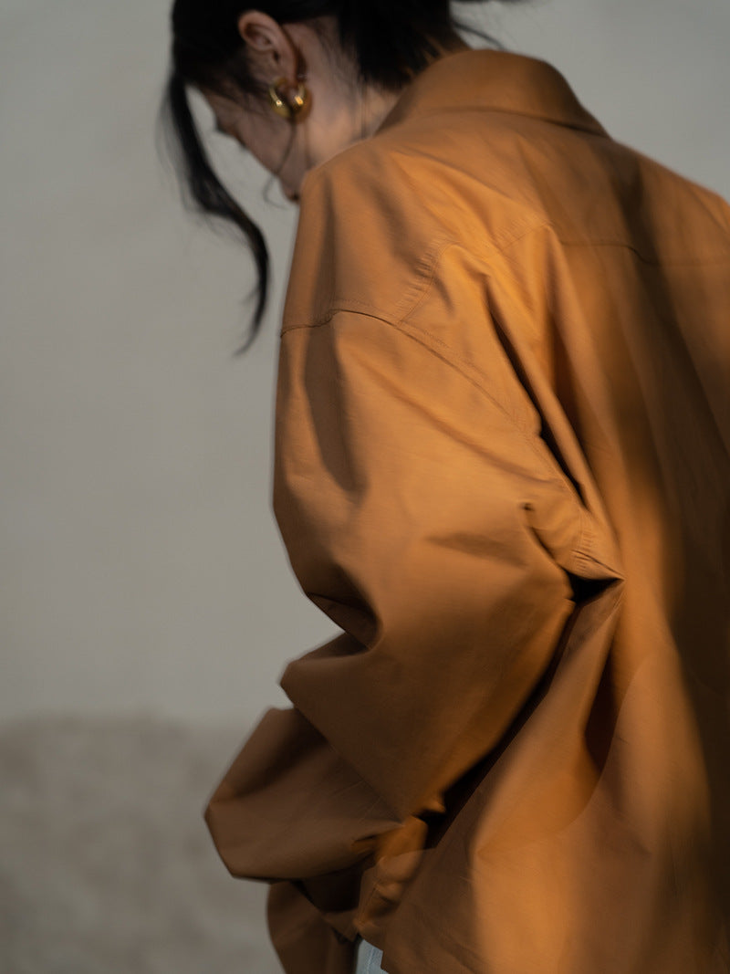 Boxy cotton shirt