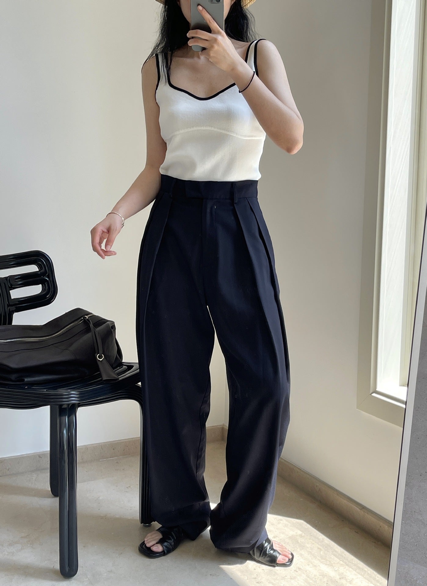 Black and white camisole