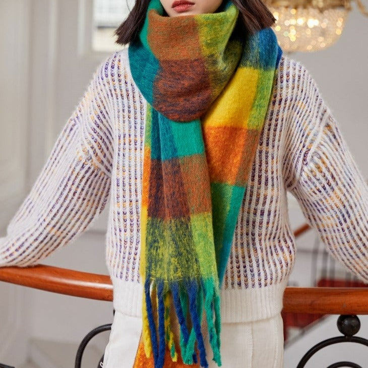 Color blocked scarf