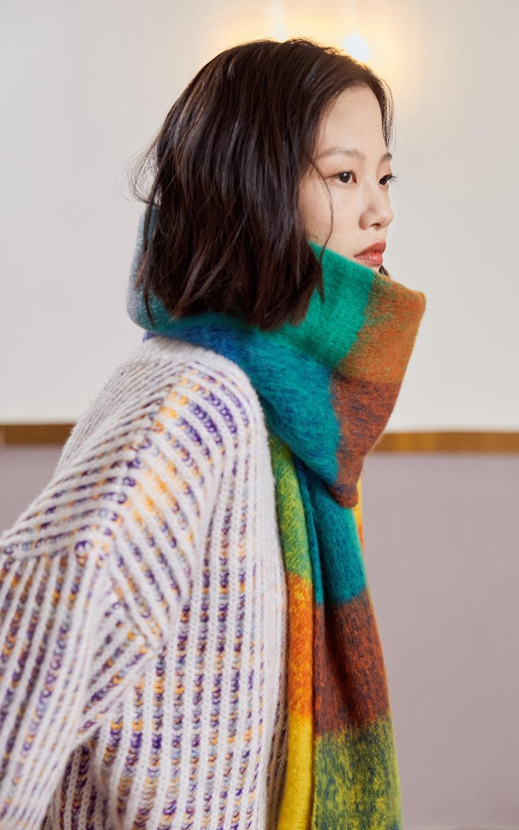 Color blocked scarf