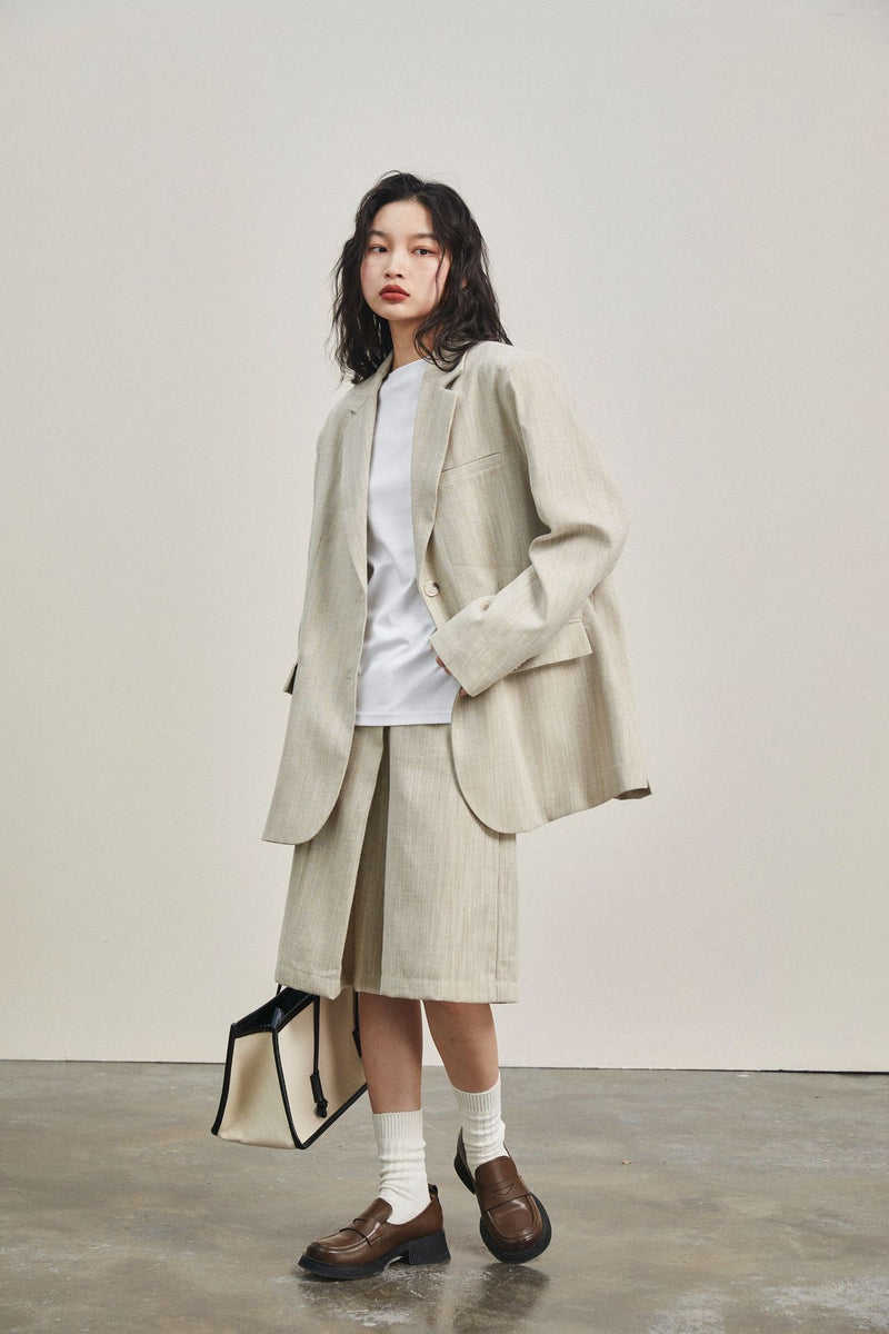 linen mixed jacket