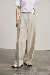 linen mixed pants