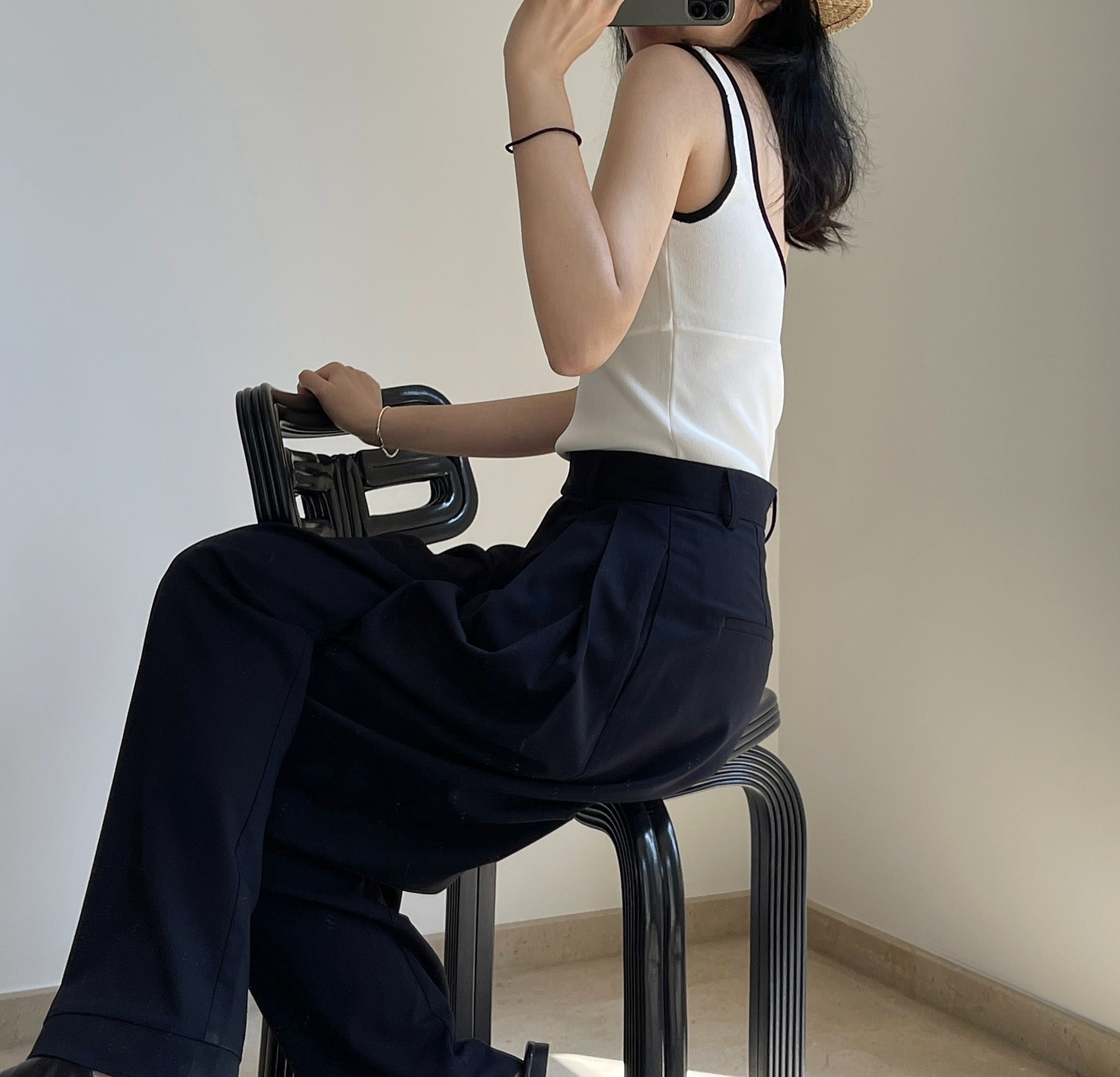 Black and white camisole