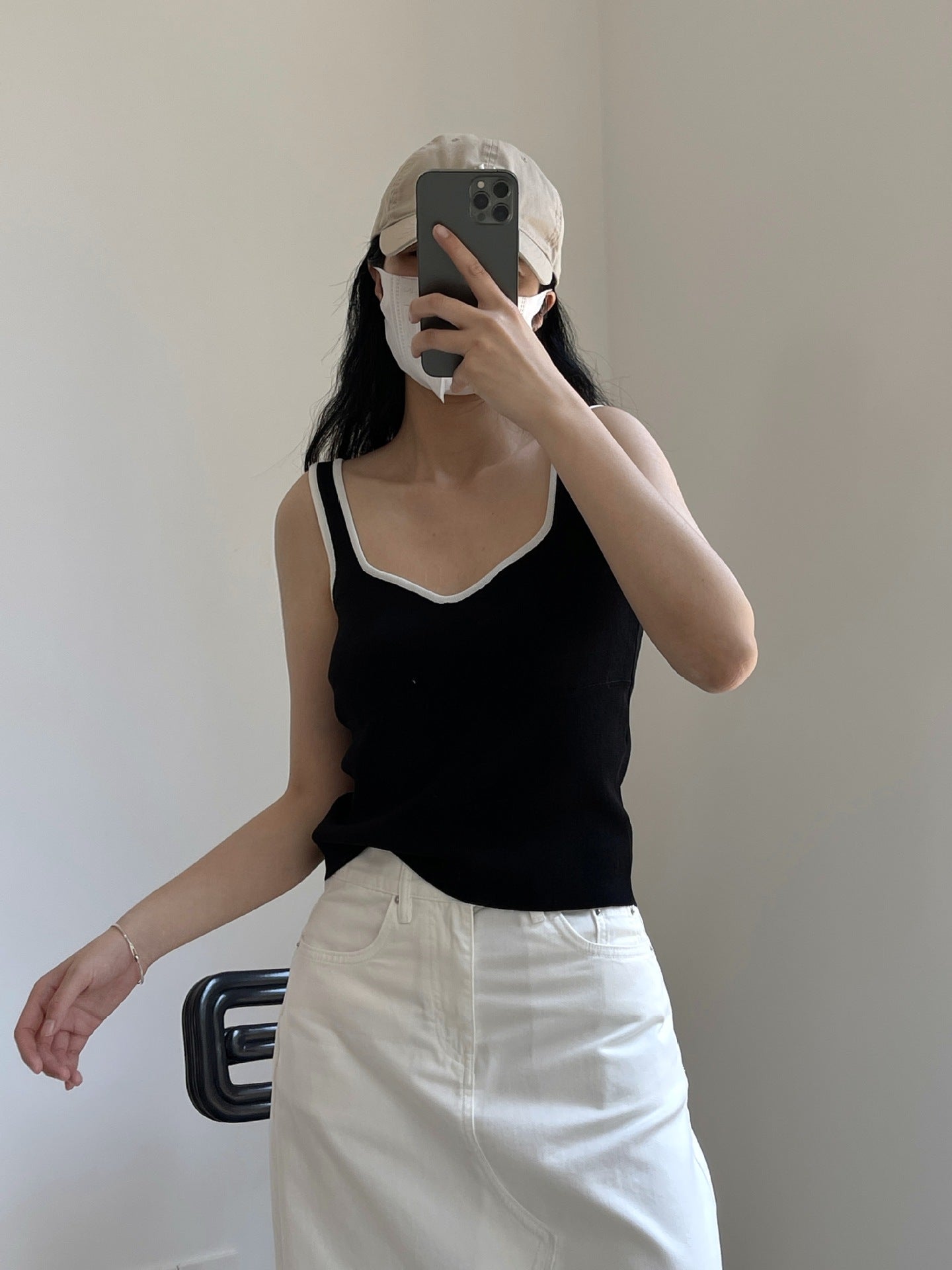 Black and white camisole