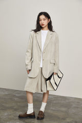 linen mixed jacket