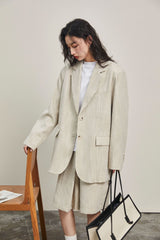 linen mixed jacket