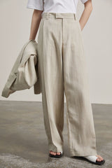 linen mixed pants