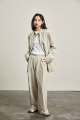 linen mixed jacket