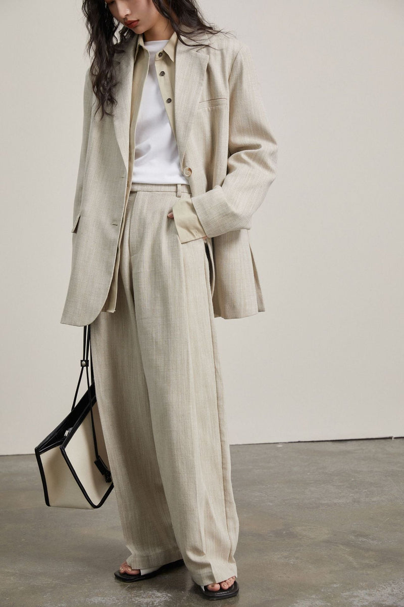 linen mixed pants