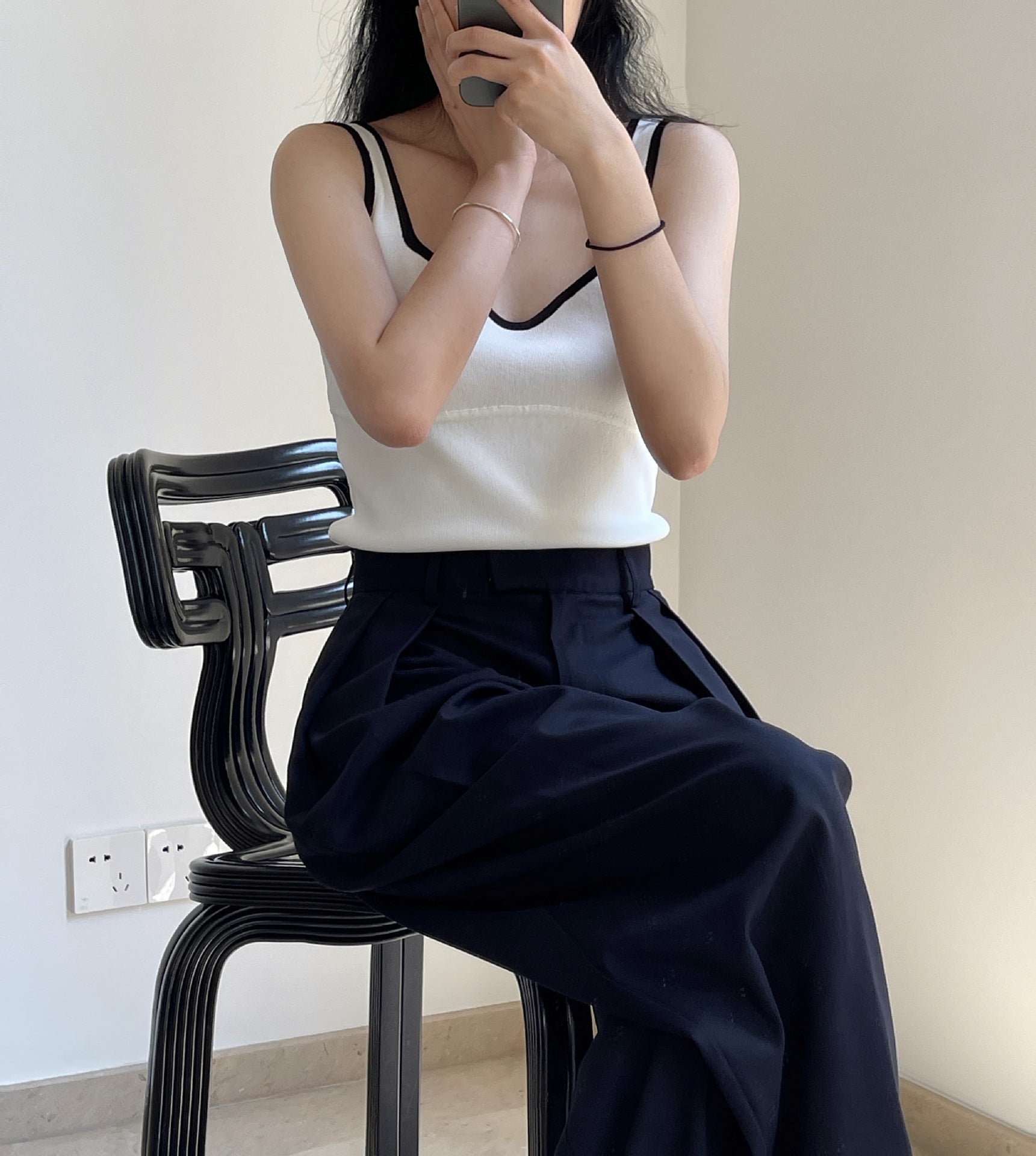 Black and white camisole