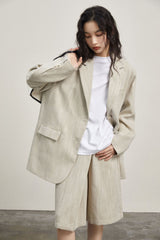 linen mixed jacket