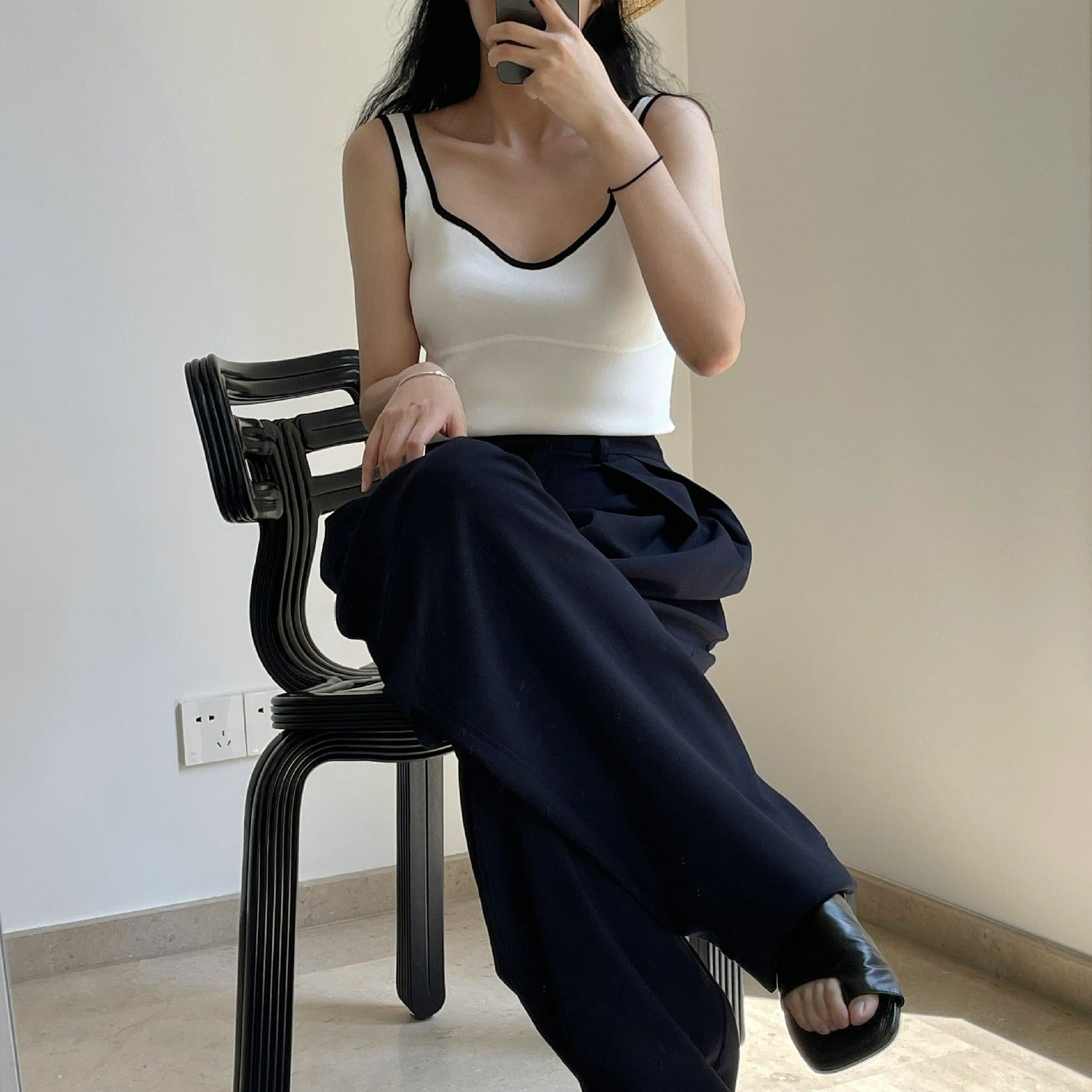 Black and white camisole