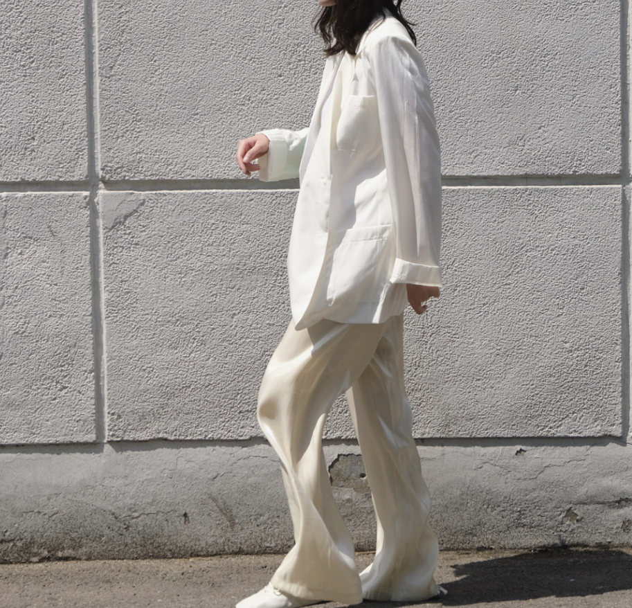 Satin texture pants