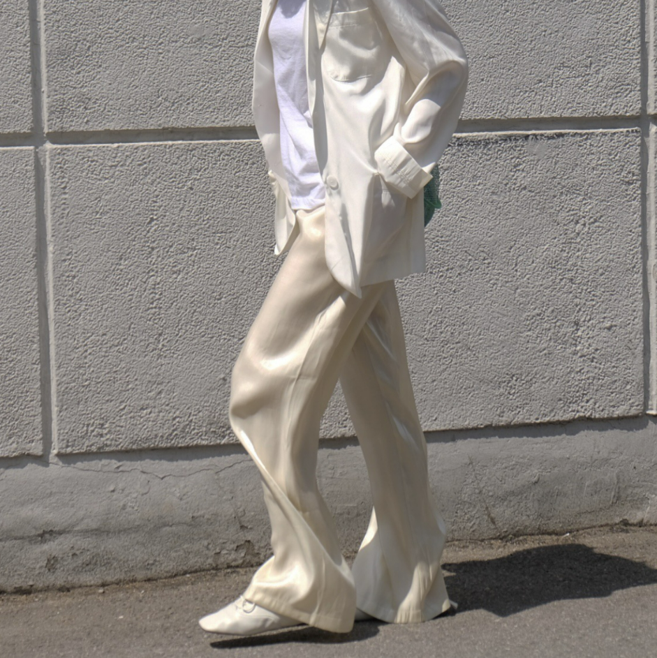 Satin texture pants