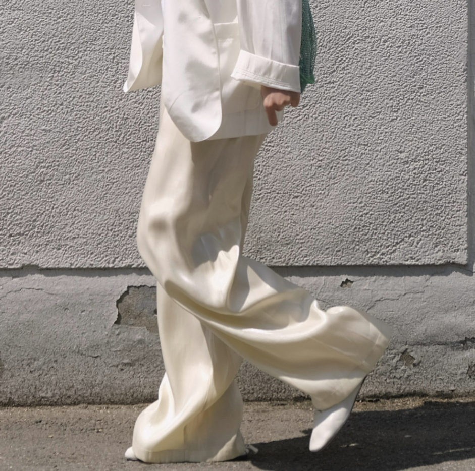 Satin texture pants