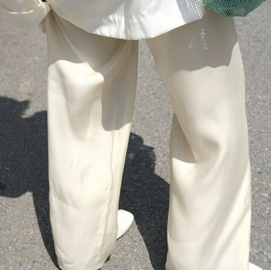 Satin texture pants