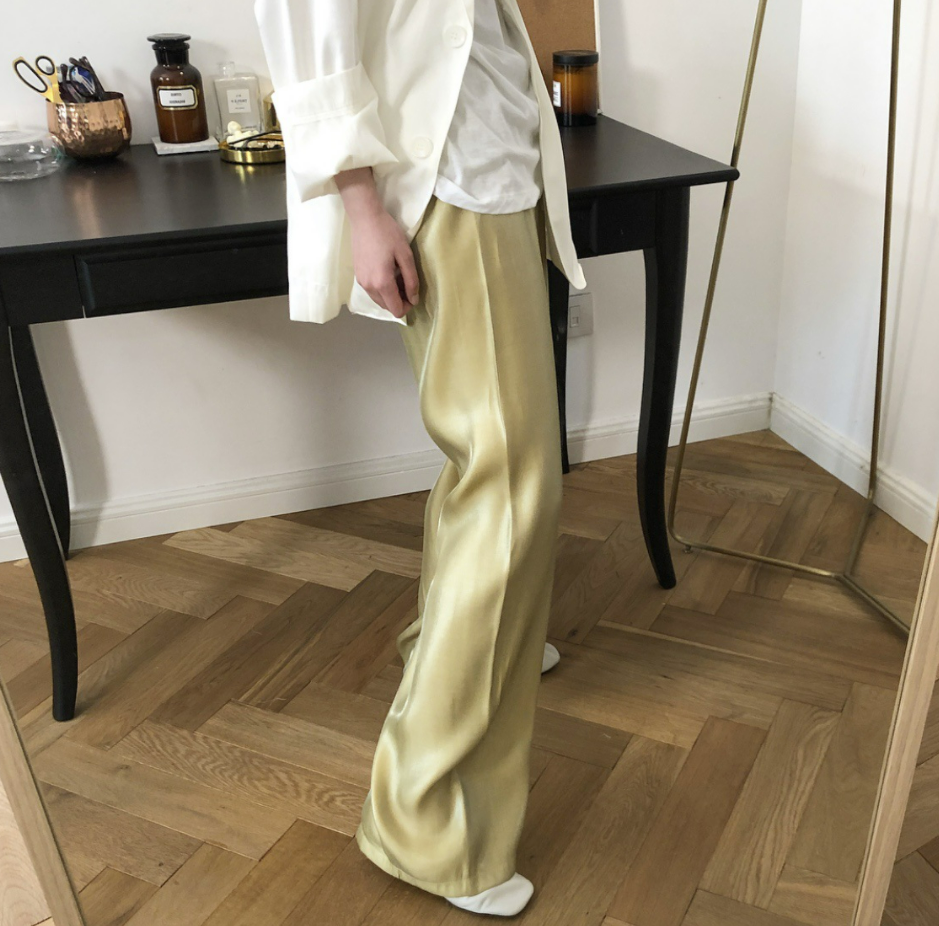 Satin texture pants