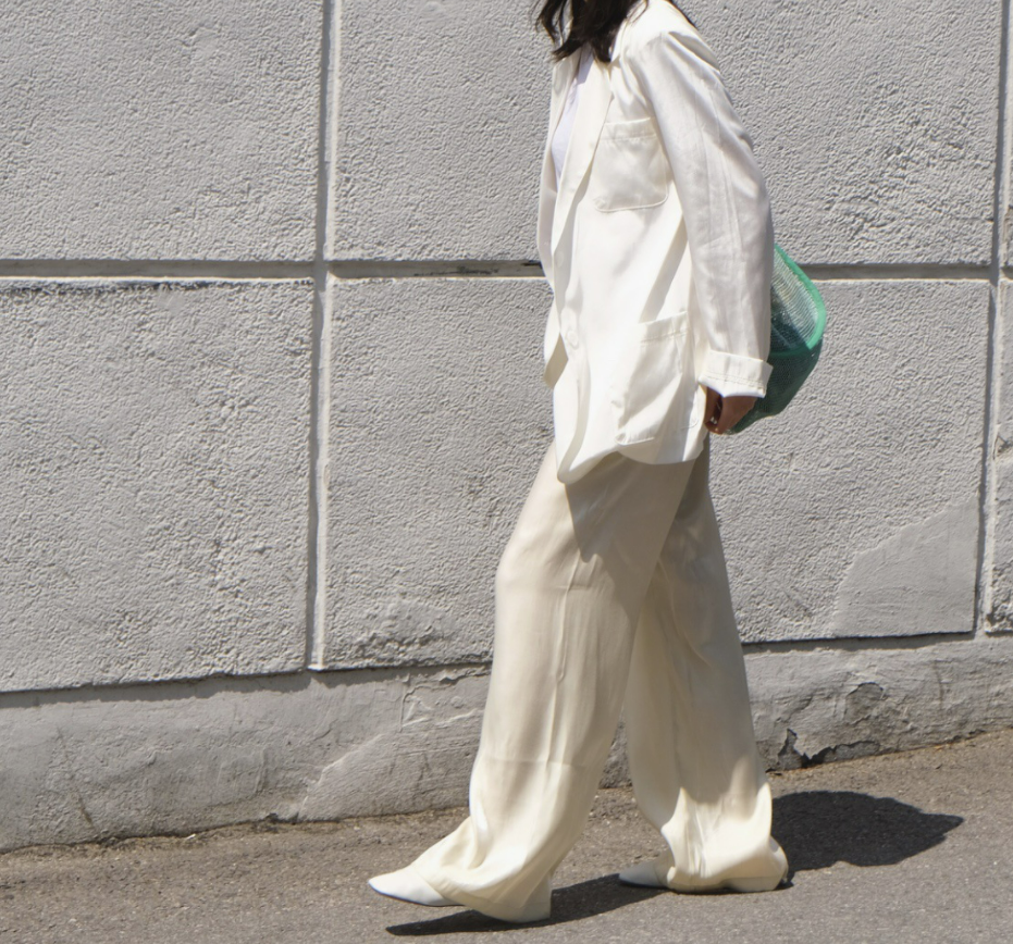 Satin texture pants