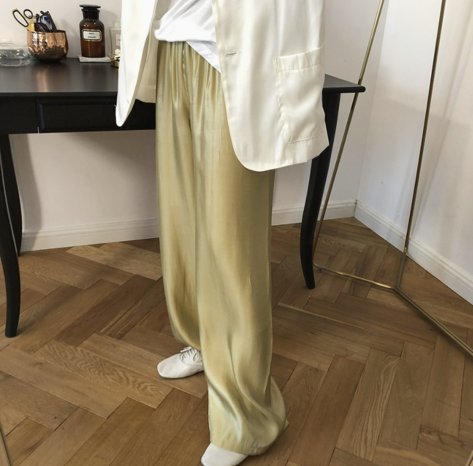 Satin texture pants