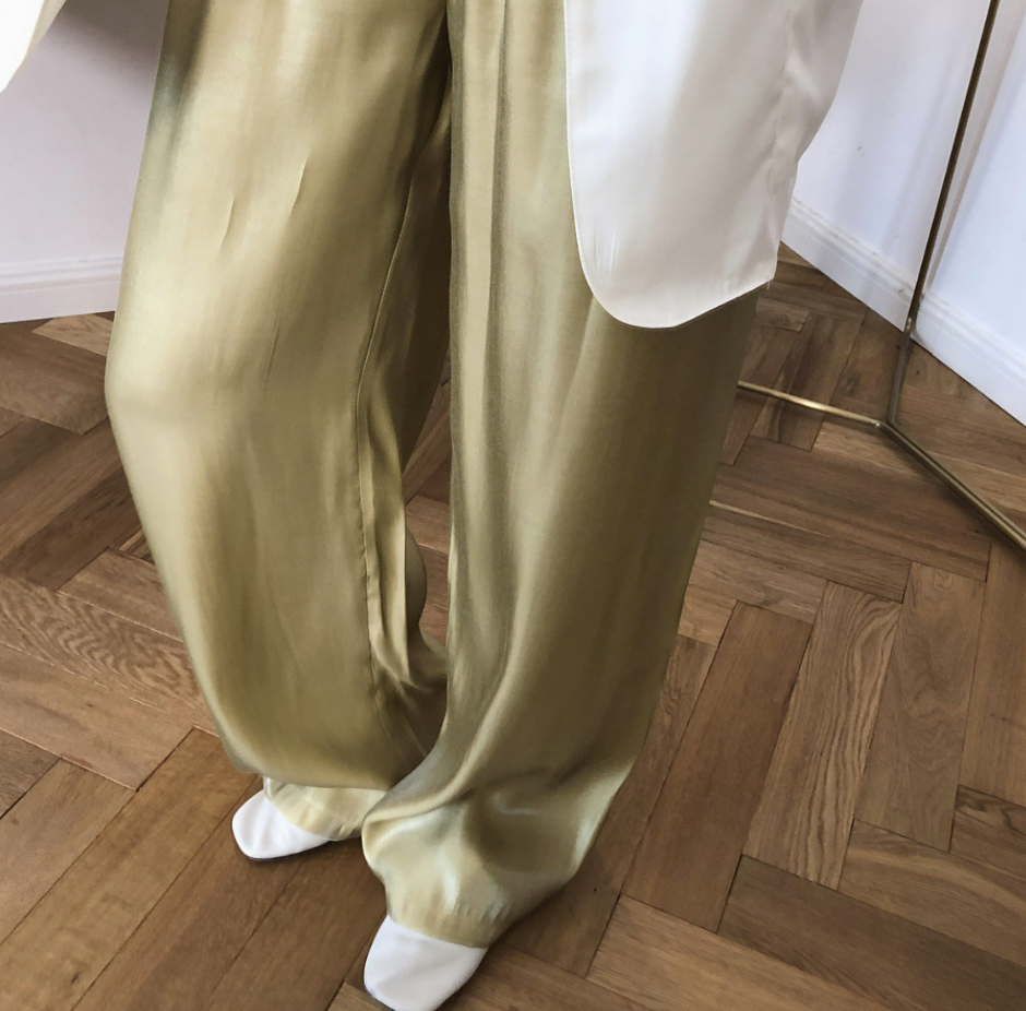 Satin texture pants