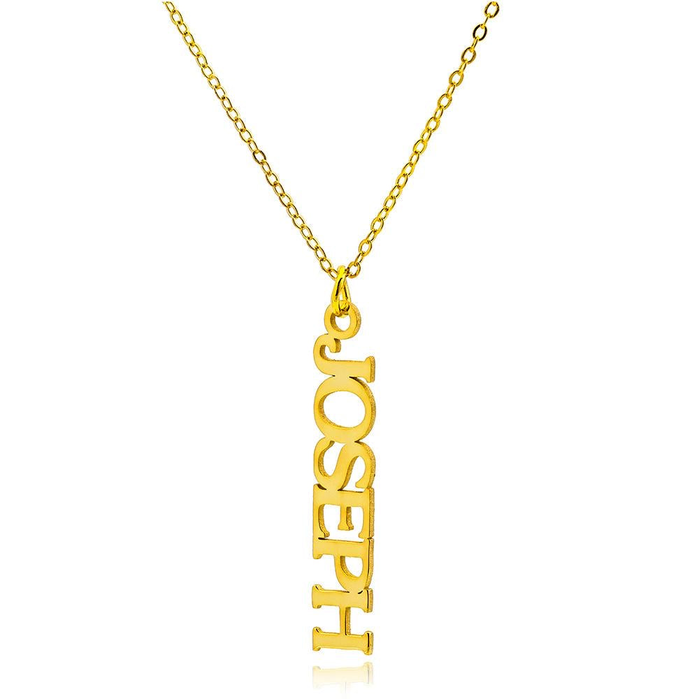 Vertical personalized necklace