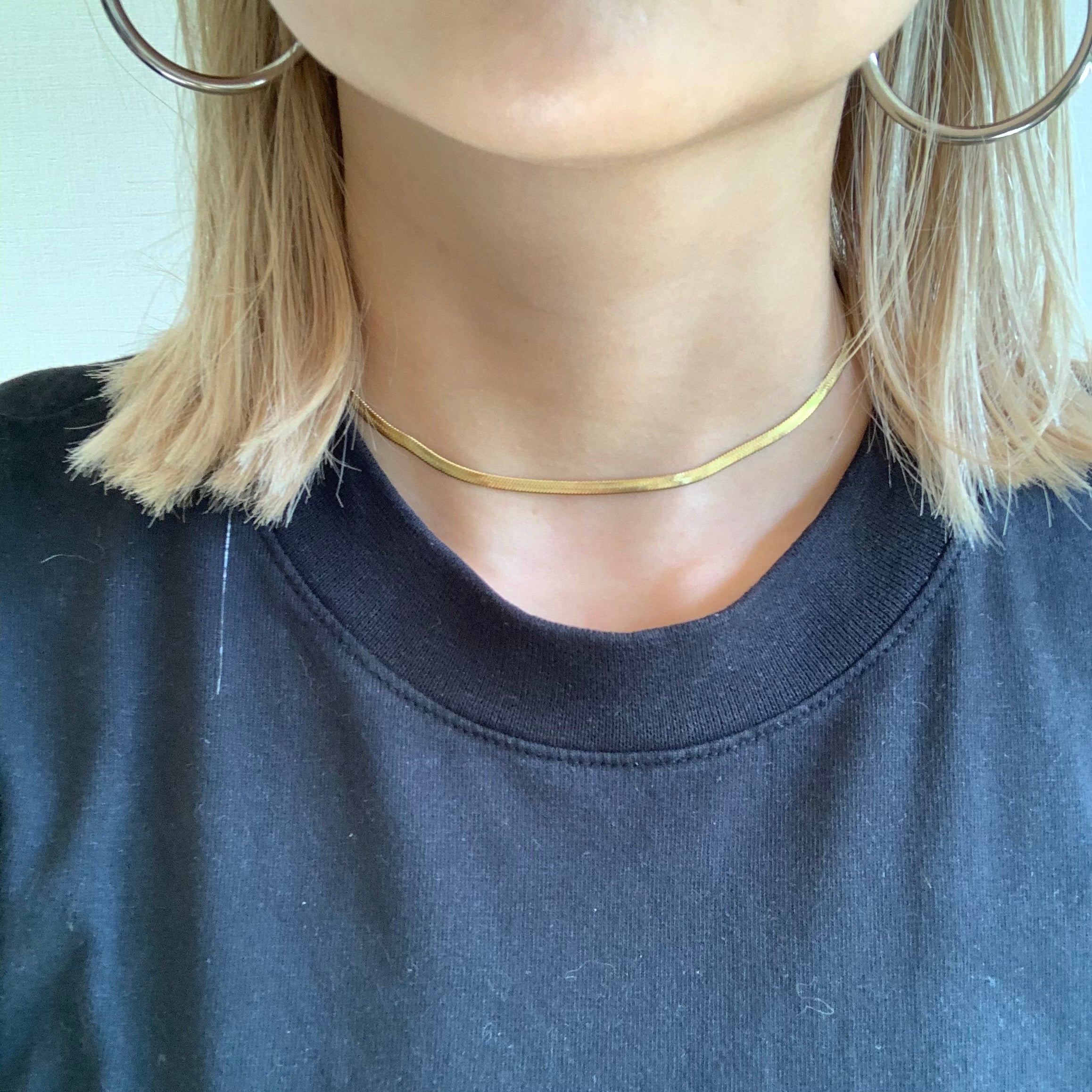 Chain choker necklace（即納）