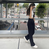 High waist wide leg pants